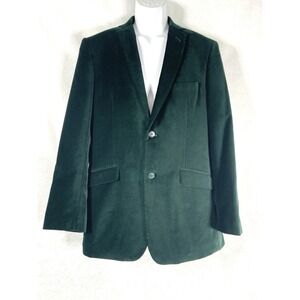 Madison Jacket Mens 38R Green Luxe Velvet Sport Coat 100% Cotton Blazer NWOT